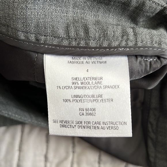 Theory Gavran Submit Grey Wool Blend Trousers - Picture 5 of 7